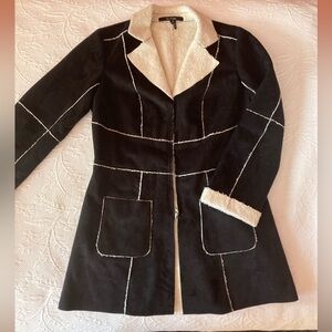 Nic+ Zoe NWT Black Sherpa Jacket evening chill reversible jacket black onyx